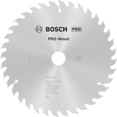 Bosch accessoires cirkzb standard wood ø165x1.7x20x36t