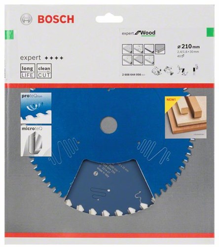Load image into Gallery viewer, Bosch accessoires cirkelzaagblad expert for wood 210x30x2.4 1.6x40 t - 2608644056
