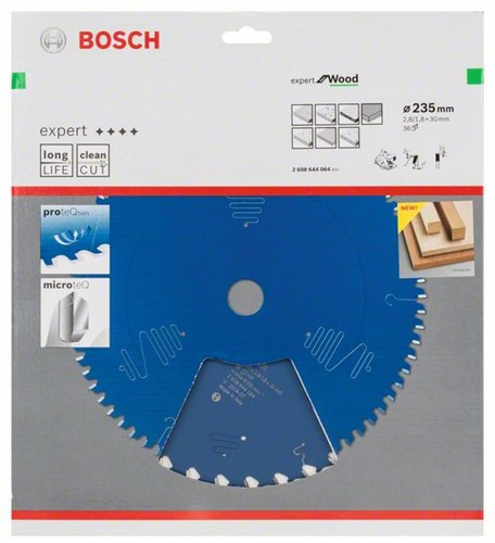 Afbeelding laden in galerijviewer, Bosch accessoires cirkelzaagblad expert for wood 235x30x2.8 1.8x36 t - 2608644064
