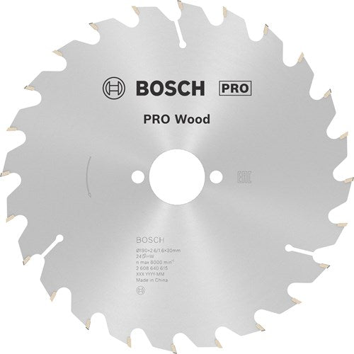 Bosch accessoires cirkelzaagblad optiline voor hout 190x30 mm 24t | 2608640615 - 2608640615