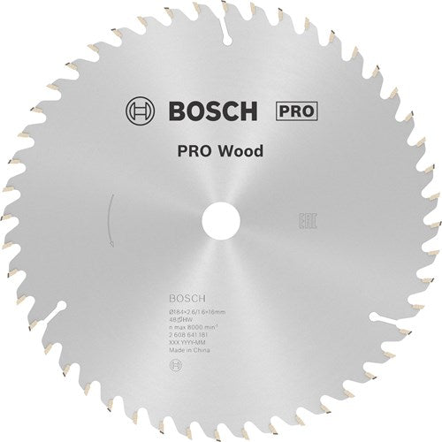 Bosch accessoires cirkelzaagblad optiline wood 184 x 16 x 2,6 mm, 48 1st - 2608641181