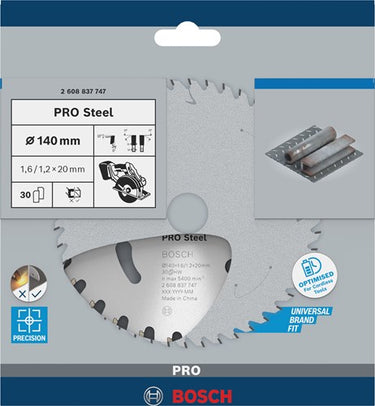 Bosch accessoires cirkelzaagblad | standard for steel | 140 mm | t30 2608837747
