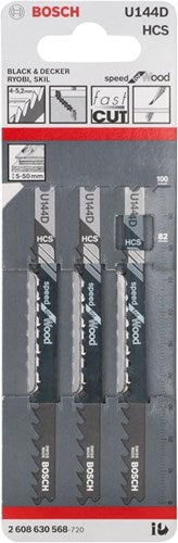 Bosch accessoires decoupeerzaagblad u 144 d speed for wood 3st - 2608630568