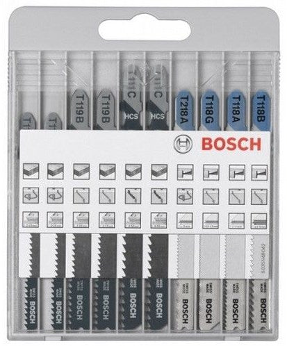 Bosch accessoires decoupeerzaagbladen | voor hout en metaal | 10-delig | 2607010630 - 2607010630