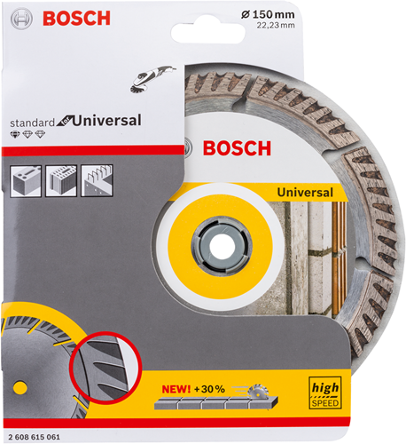 Bosch accessoires diamantdoorslijpschijf | standard for universal | 150x22,23 - 2608615061