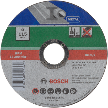 Bosch accessoires doorslijpschijf metaal | 115 x1,6 | recht - 2609256314