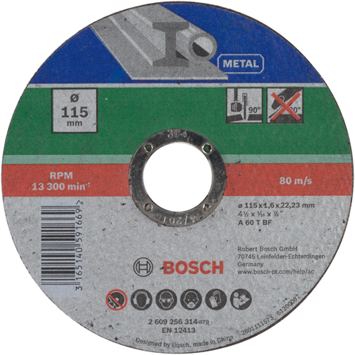 Bosch accessoires doorslijpschijf metaal | 115 x1,6 | recht - 2609256314
