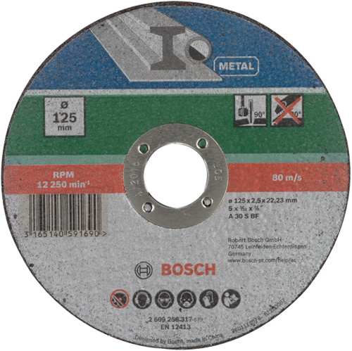 Load image into Gallery viewer, Bosch accessoires doorslijpschijf metaal | 125 x2,5 | recht - 2609256317
