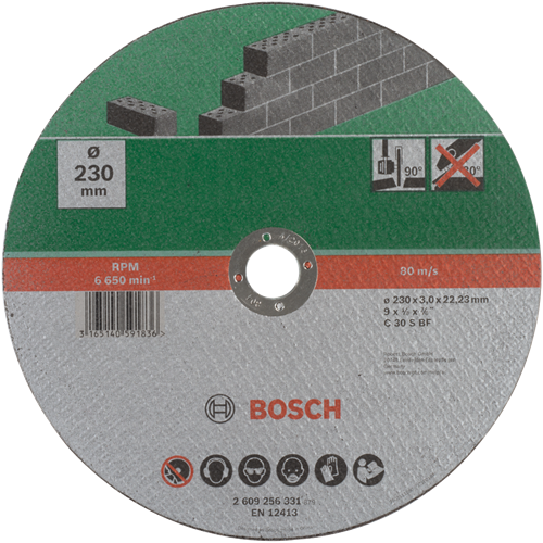 Load image into Gallery viewer, Bosch accessoires doorslijpschijf steen, 230 x3 recht - 2609256331
