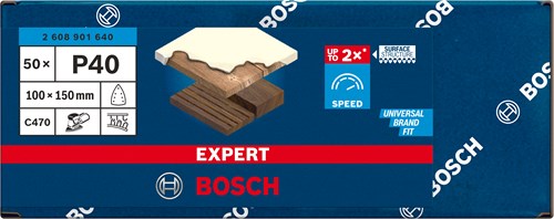 Load image into Gallery viewer, Bosch accessoires bosch accessories 2608901640 schuurpapier voor multischuurmachine korrelgrootte (num) 40 (l x b) 150 mm x 100 mm 50 stu
