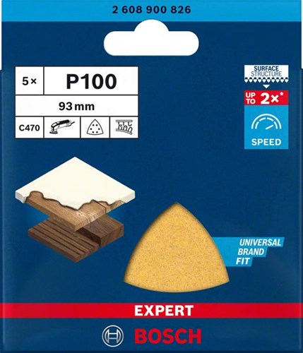 Load image into Gallery viewer, Bosch accessoires expert c470 schuurpapier voor deltaschuurmachines 93 mm, k100 5-delig - 2608900826
