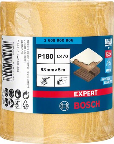 Afbeelding laden in galerijviewer, Bosch accessoires expert c470 schuurpapierrol voor handmatig schuren 93 mm, 5 m, k180 - 1 stuk(s) - 2608900906
