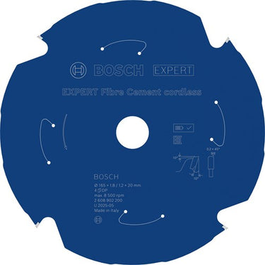 Bosch accessoires expert fibre cement cordless-cirkelzaagblad | 165 x 1,8 1,2 x 20 mm | t4 - 2608902200