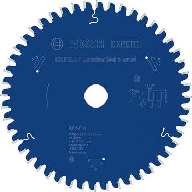 Bosch accessoires expert laminated panel-cirkelzaagblad | 165 x 1,8 1,3 x 20 mm | t48 - 2608902214