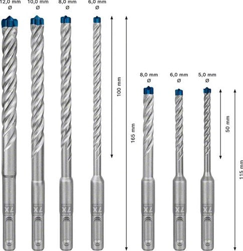 Load image into Gallery viewer, Bosch accessoires expert sds plus-7x hamerboor 5 6 6 8 8 10 12 mm 7-delig - 1 stuk(s) - 2608900195
