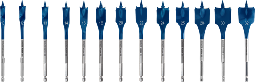 Afbeelding laden in galerijviewer, Bosch blauw bosch accessoires expert speedborenset self cut speed | 13-delig | 10, 12, 13, 14, 16, 18, 20, 22, 24, 25, 28, 30, 32 mm - 2608902112
