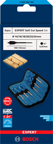 Afbeelding laden in galerijviewer, Bosch blauw bosch professional expert speedborenset 6-delig - 2608902108
