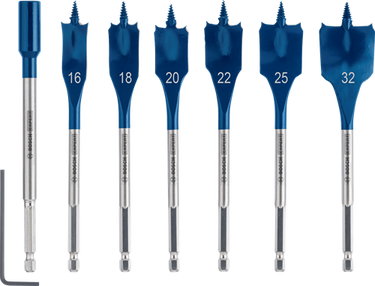 Bosch blauw bosch accessoires expert speedborenset self cut speed | 7-delig | 16, 18, 20, 22, 25, 32 mm - 2608902110