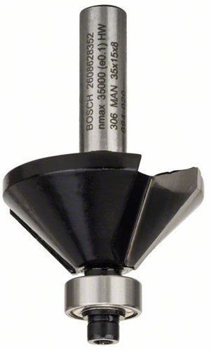 Bosch accessoires fase- v-groeffrees 8 mm, b 11 mm, l 15 mm, g 56 mm, 45° 1st - 2608628352