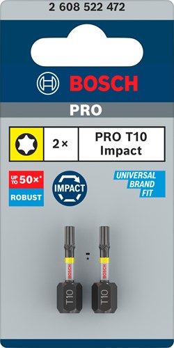 Bosch accessoires impact control t10 25mm | 2 stuks - 2608522472