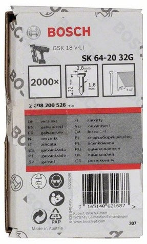 Load image into Gallery viewer, Bosch accessoires nagel met verzonken kop sk64 20 32g - 2608200528
