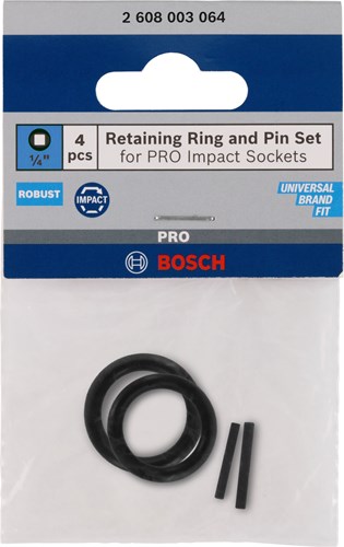 Bosch accessoires pin en ring 1 4 krachtdoppen | 4 stuks - 2608003064