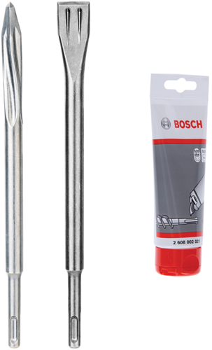 Bosch accessoires platte beitel sds-plus en puntbeitel + smeervet - 061599765k