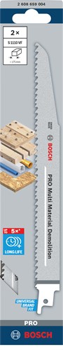 Load image into Gallery viewer, Bosch accessoires pro multi material demolition s1110vf zaagblad | 1 |6 x 22 x 225 mm | 2-delig - 2608659004
