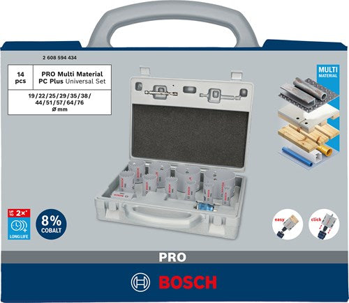 Afbeelding laden in galerijviewer, Bosch accessoires bosch pro multi materiaal pc plus 14-delige gatenzaagset - 260859...
