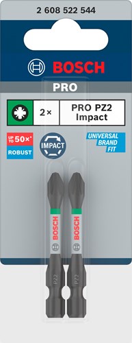Afbeelding laden in galerijviewer, Bosch accessoires pro pozidriv slagschroefbit | pz2 | 55 mm | 2 stuks - 2608522544
