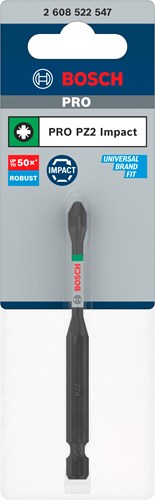 Afbeelding laden in galerijviewer, Bosch accessoires pro pozidriv slagschroefbit | pz2 | 90 mm - 2608522547
