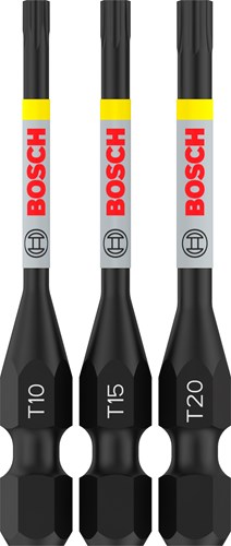 Bosch accessoires pro t impact bits | t10 | t15 | t20 | 55 mm | 3 stuks - 2608521u54