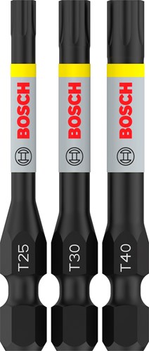 Bosch accessoires pro t impact bits | t25 | t30 | t40 | 55 mm | 3 stuks - 2608521u55