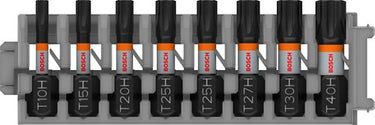 Bosch accessoires pro th impact bits | t10h | t15h | t20h | t25h (x2) | t27h | t30h | t40h | 25 mm | 8 stuks - 2608521u56