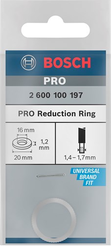 Load image into Gallery viewer, Bosch accessoires reduceerring voor cirkelzaagbladen 20 x 16 x 1,2 mm 1st - 2600100197
