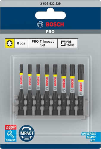 Bosch accessoires impact power bit 50mm, 8x