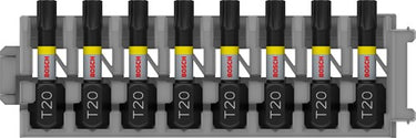 Bosch accessoires schroefbit impact control t20, 25 mm 8x - 2608522380