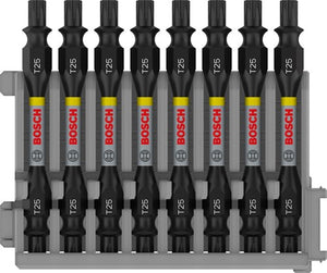 Bosch accessoires schroefbit tweezijdig impact control t25, 65 mm 8x - 2608522340