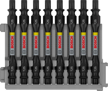 Bosch accessoires schroefbit tweezijdig impact control t25, 65 mm 8x - 2608522340