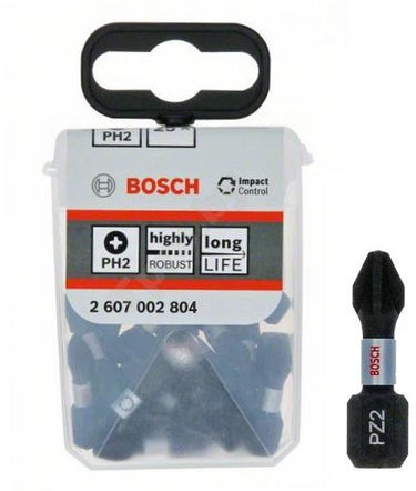 Bosch accessoires schroevendraaierbit | tictac box | 25x impact pz2 25mm - 2607002804