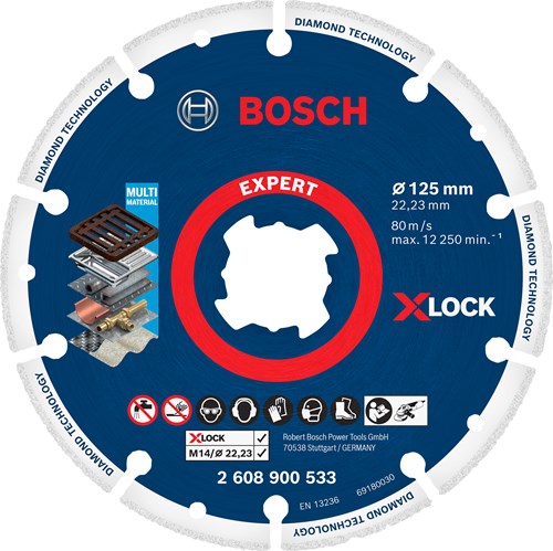 Load image into Gallery viewer, Bosch accessoires x-lock | diamantmetaalschijf | 125 x 22,23 mm - 2608900533
