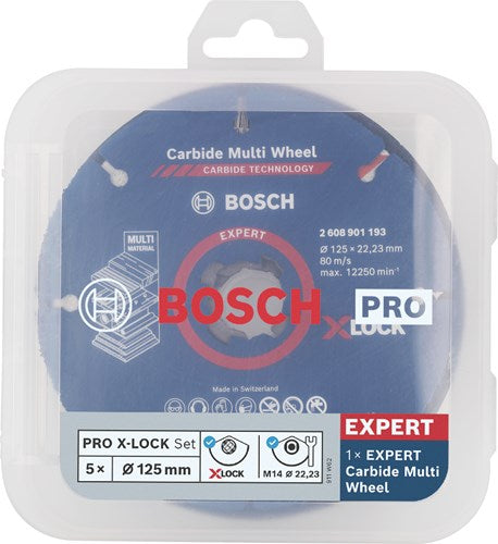 Load image into Gallery viewer, Bosch accessoires x-lock schijfset | 5-delige | 125 mm | cmw - 2608619374 - 2608619374
