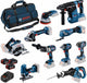 Bosch blauw 0615a5004g | accu combiset 18v 10 machines in tas (3x 5.0ah accu + lader) - 0615a5004g