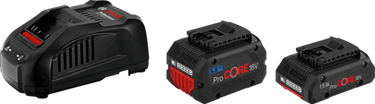 Bosch blauw 18v starterset met 2 accu's | 1x procore18v 5.5ah + 1x procore18v 4,0ah + lader gal 1880 cv - 1600a0214a