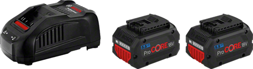 Bosch blauw 18v starterset met 2 accu's procore18v 5.5ah + lader gal 1880 cv - 1600a0214c