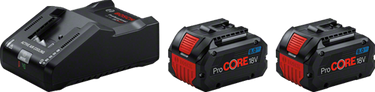 Bosch blauw 2 x procore18v 8.0ah + 1 x gal 18v-160 | accuset - 1600a02t5p
