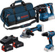 Bosch blauw bosch professional 18v toolkit - combiset - gsr 18v-65 + gws 18v-8 + gbh 18v-22 + 2x gba 18v 4.0 ah accu en gal 18v-40 lader