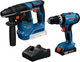 Bosch blauw combiset 18v gsb 18v-25 accu klopboormachine + gbh 18v-18 boorhamer + 1x2.0ah + gal 18v-20 - 0615a5007p