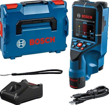 Bosch blauw bosch professional d-tect 200 c - leidingzoeker- inclusief 1x accu 12v gba 2.0 ah - usb-c kabel - handlus - l-boxx