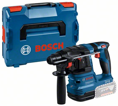 Afbeelding laden in galerijviewer, Bosch blauw bosch professional gbh 18v-22 - boorhamer - l-boxx - accu en lader niet meegeleverd - inclusief handgreep - machinedoek - diepteaanslag
